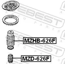 Anschlagpuffer, Federung Vorderachse FEBEST MZD-626F Bild Anschlagpuffer, Federung Vorderachse FEBEST MZD-626F
