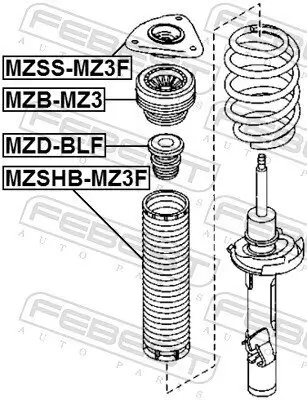 Anschlagpuffer, Federung FEBEST MZD-BLF Bild Anschlagpuffer, Federung FEBEST MZD-BLF