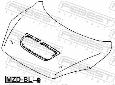 Puffer, Motorhaube FEBEST MZD-BL Bild Puffer, Motorhaube FEBEST MZD-BL