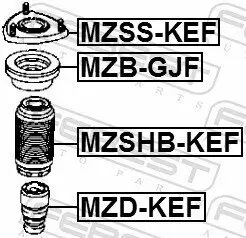 Anschlagpuffer, Federung FEBEST MZD-KEF Bild Anschlagpuffer, Federung FEBEST MZD-KEF