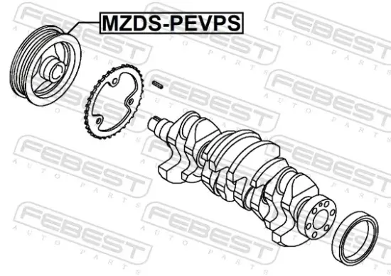 Riemenscheibe, Kurbelwelle FEBEST MZDS-PEVPS Bild Riemenscheibe, Kurbelwelle FEBEST MZDS-PEVPS