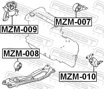 Lagerung, Motor FEBEST MZM-007 Bild Lagerung, Motor FEBEST MZM-007