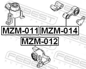 Lagerung, Motor hinten FEBEST MZM-014 Bild Lagerung, Motor hinten FEBEST MZM-014