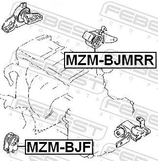 Lagerung, Motor FEBEST MZM-BJMRR Bild Lagerung, Motor FEBEST MZM-BJMRR