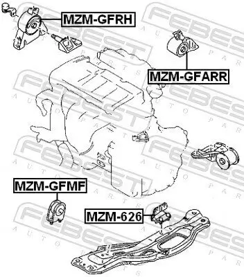 Lagerung, Motor FEBEST MZM-GFMF Bild Lagerung, Motor FEBEST MZM-GFMF