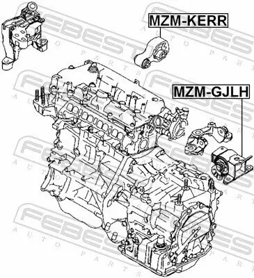 Lagerung, Motor vorne links FEBEST MZM-GJLH Bild Lagerung, Motor vorne links FEBEST MZM-GJLH