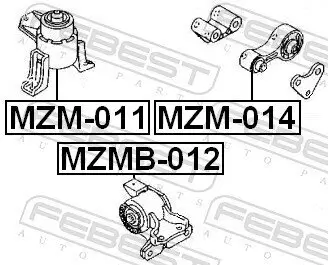 Lagerung, Motor vorne links FEBEST MZMB-012 Bild Lagerung, Motor vorne links FEBEST MZMB-012