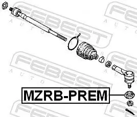 Reparatursatz, Spurstangenkopf Vorderachse FEBEST MZRB-PREM Bild Reparatursatz, Spurstangenkopf Vorderachse FEBEST MZRB-PREM