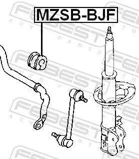 Lagerung, Stabilisator FEBEST MZSB-BJF Bild Lagerung, Stabilisator FEBEST MZSB-BJF