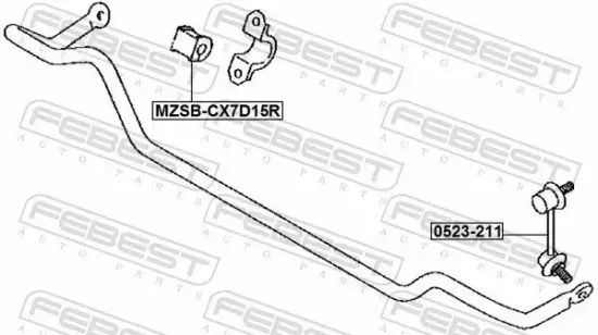 Lagerung, Stabilisator FEBEST MZSB-CX7D15R Bild Lagerung, Stabilisator FEBEST MZSB-CX7D15R