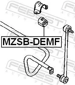 Lagerung, Stabilisator FEBEST MZSB-DEMF Bild Lagerung, Stabilisator FEBEST MZSB-DEMF