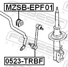 Lagerung, Stabilisator Vorderachse FEBEST MZSB-EPF01 Bild Lagerung, Stabilisator Vorderachse FEBEST MZSB-EPF01