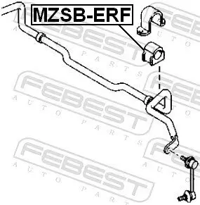 Lagerung, Stabilisator FEBEST MZSB-ERF Bild Lagerung, Stabilisator FEBEST MZSB-ERF