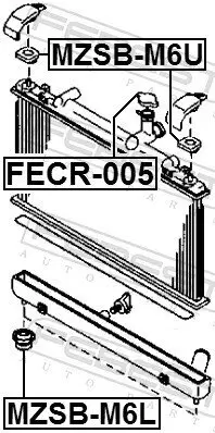 Lagerung, Kühler FEBEST MZSB-M6U Bild Lagerung, Kühler FEBEST MZSB-M6U