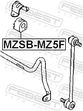 Lagerung, Stabilisator FEBEST MZSB-MZ5F Bild Lagerung, Stabilisator FEBEST MZSB-MZ5F