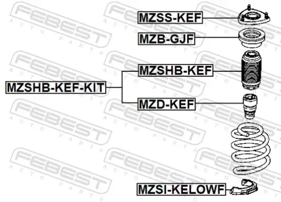 Federteller Vorderachse unten FEBEST MZSI-KELOWF Bild Federteller Vorderachse unten FEBEST MZSI-KELOWF