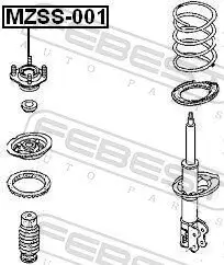 Federbeinstützlager FEBEST MZSS-001 Bild Federbeinstützlager FEBEST MZSS-001