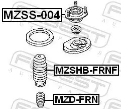 Federbeinstützlager Vorderachse FEBEST MZSS-004 Bild Federbeinstützlager Vorderachse FEBEST MZSS-004