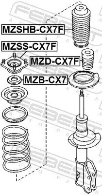 Federbeinstützlager Vorderachse FEBEST MZSS-CX7F Bild Federbeinstützlager Vorderachse FEBEST MZSS-CX7F