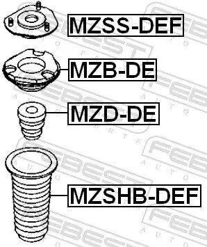 Federbeinstützlager Vorderachse FEBEST MZSS-DEF Bild Federbeinstützlager Vorderachse FEBEST MZSS-DEF