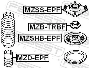 Federbeinstützlager Vorderachse FEBEST MZSS-EPF Bild Federbeinstützlager Vorderachse FEBEST MZSS-EPF