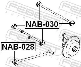 Lagerung, Lenker FEBEST NAB-030 Bild Lagerung, Lenker FEBEST NAB-030