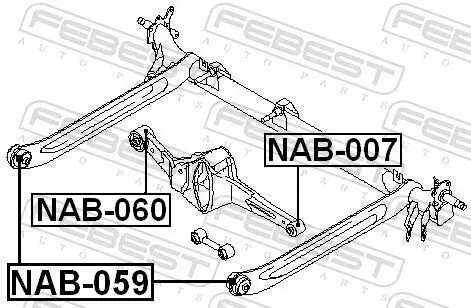 Lagerung, Lenker FEBEST NAB-060 Bild Lagerung, Lenker FEBEST NAB-060