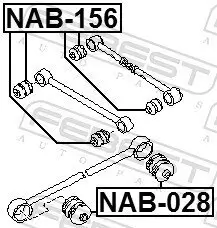 Lagerung, Lenker FEBEST NAB-156 Bild Lagerung, Lenker FEBEST NAB-156