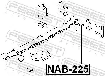 Lagerbuchse, Blattfeder FEBEST NAB-225 Bild Lagerbuchse, Blattfeder FEBEST NAB-225