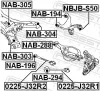 Lagerung, Achskörper Hinterachse Mitte FEBEST NAB-305 Bild Lagerung, Achskörper Hinterachse Mitte FEBEST NAB-305