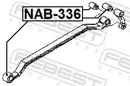 Lagerbuchse, Blattfeder FEBEST NAB-336 Bild Lagerbuchse, Blattfeder FEBEST NAB-336