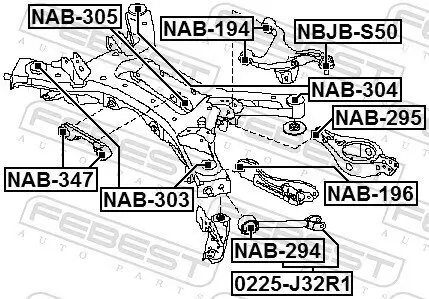 Lagerung, Differential FEBEST NAB-347 Bild Lagerung, Differential FEBEST NAB-347