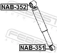 Buchse, Stoßdämpfer FEBEST NAB-351 Bild Buchse, Stoßdämpfer FEBEST NAB-351