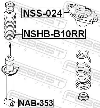 Buchse, Stoßdämpfer FEBEST NAB-353 Bild Buchse, Stoßdämpfer FEBEST NAB-353