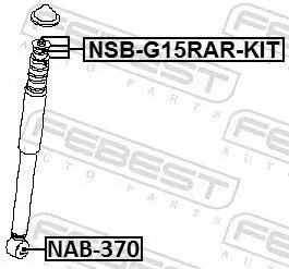 Distanzrohr, Stoßdämpfer FEBEST NAB-370 Bild Distanzrohr, Stoßdämpfer FEBEST NAB-370