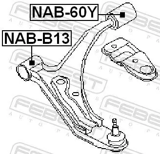 Lagerung, Lenker FEBEST NAB-60Y Bild Lagerung, Lenker FEBEST NAB-60Y