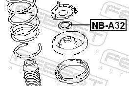 Wälzlager, Federbeinstützlager Vorderachse FEBEST NB-A32 Bild Wälzlager, Federbeinstützlager Vorderachse FEBEST NB-A32
