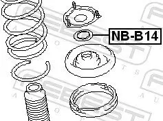 Wälzlager, Federbeinstützlager Vorderachse FEBEST NB-B14 Bild Wälzlager, Federbeinstützlager Vorderachse FEBEST NB-B14