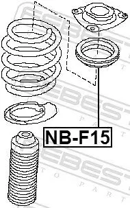 Wälzlager, Federbeinstützlager FEBEST NB-F15 Bild Wälzlager, Federbeinstützlager FEBEST NB-F15