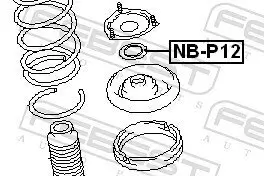 Wälzlager, Federbeinstützlager Vorderachse FEBEST NB-P12 Bild Wälzlager, Federbeinstützlager Vorderachse FEBEST NB-P12