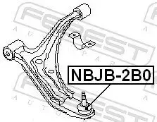 Manschette, Trag-/Führungsgelenk Vorderachse beidseitig unten FEBEST NBJB-2B0 Bild Manschette, Trag-/Führungsgelenk Vorderachse beidseitig unten FEBEST NBJB-2B0