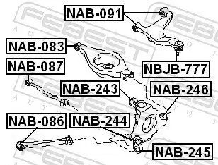 Manschette, Trag-/Führungsgelenk Hinterachse oben FEBEST NBJB-777 Bild Manschette, Trag-/Führungsgelenk Hinterachse oben FEBEST NBJB-777