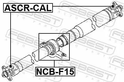 Lager, Gelenkwellenmittellager FEBEST NCB-F15 Bild Lager, Gelenkwellenmittellager FEBEST NCB-F15