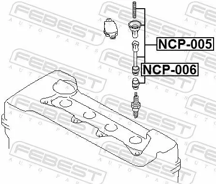 Stecker, Zündspule FEBEST NCP-006 Bild Stecker, Zündspule FEBEST NCP-006