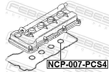 Dichtung, Zylinderkopfhaube FEBEST NCP-007-PCS4 Bild Dichtung, Zylinderkopfhaube FEBEST NCP-007-PCS4