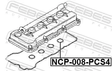 Dichtungssatz, Zylinderkopfhaube FEBEST NCP-008-PCS4 Bild Dichtungssatz, Zylinderkopfhaube FEBEST NCP-008-PCS4