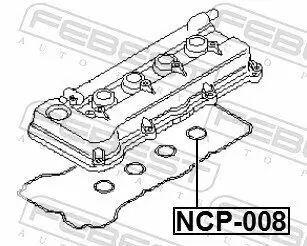 Dichtung, Zylinderkopfhaube FEBEST NCP-008 Bild Dichtung, Zylinderkopfhaube FEBEST NCP-008