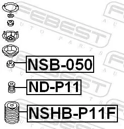Anschlagpuffer, Federung Vorderachse FEBEST ND-P11F Bild Anschlagpuffer, Federung Vorderachse FEBEST ND-P11F