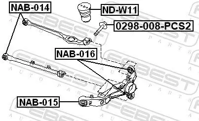 Anschlagpuffer, Federung Hinterachse FEBEST ND-W11 Bild Anschlagpuffer, Federung Hinterachse FEBEST ND-W11
