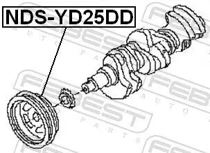 Riemenscheibe, Kurbelwelle FEBEST NDS-YD25DD Bild Riemenscheibe, Kurbelwelle FEBEST NDS-YD25DD